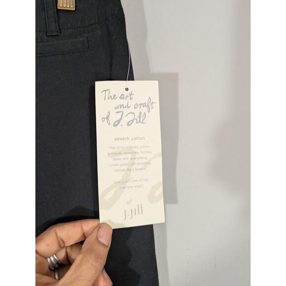 NWT J. Jill Pants Women Sz 4 Black Mid Rise Office Work Straight Leg Trousers - Picture 4 of 7